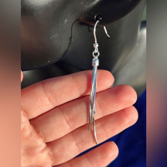 Mia Fiore Sterling Silver Fringe Drop Earrings – Made in Italy - Picture 8 of 8